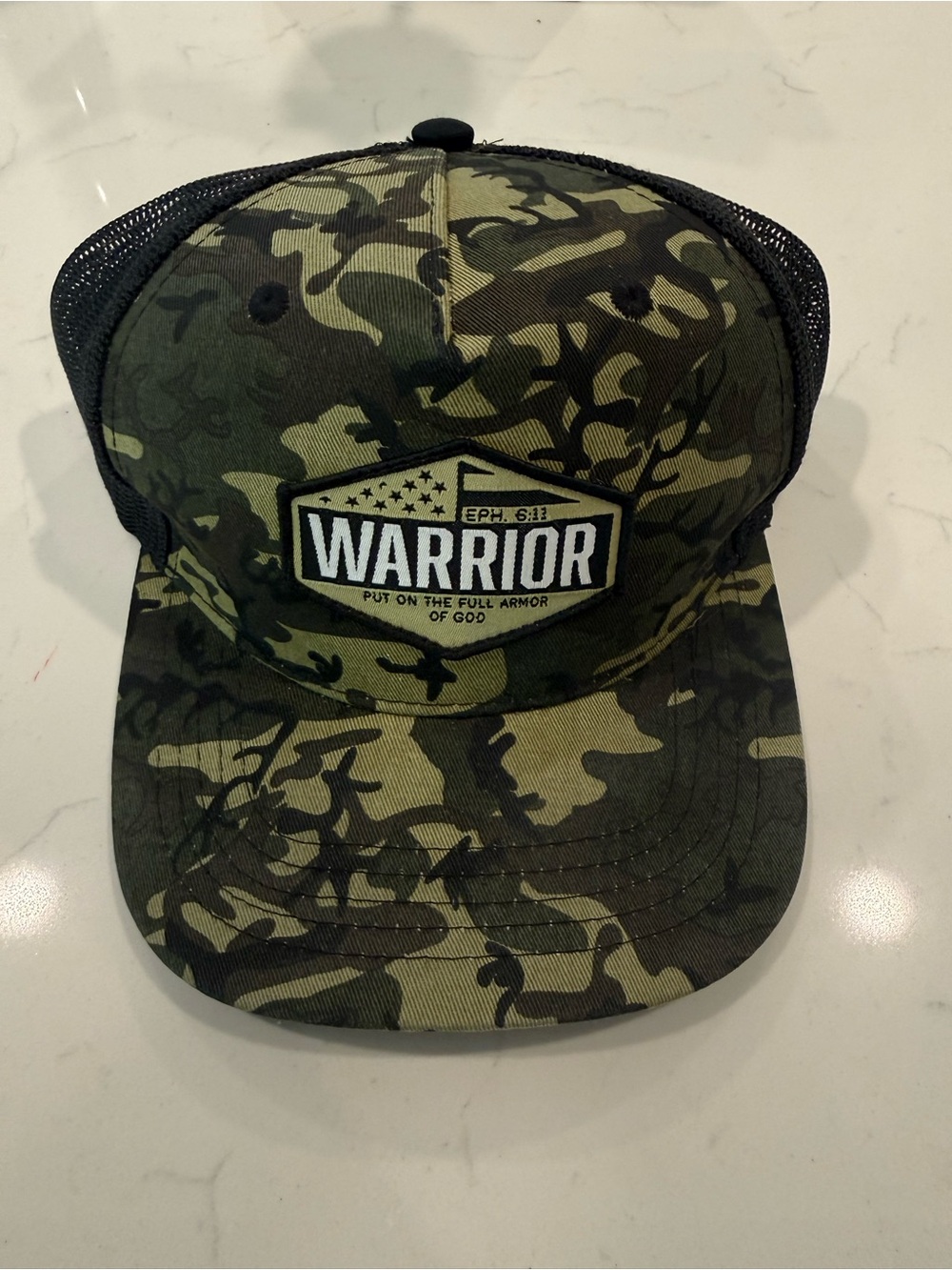 Christian Camo Trucker Hat - Green